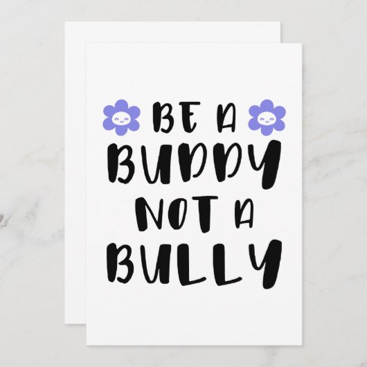 Invitation Soyez un ami Pas un tyran (Devant / Derrière)