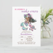 Invitation Soyez une sirène et faites Baby shower aux filles  (Debout devant)