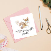 Invitation Soyez vous-même mignon chiot Corgi aquarelle