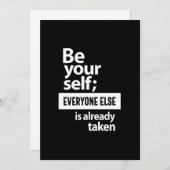 Invitation Soyez Vous Tous Les Autres Sont Déjà Pris (Devant / Derrière)