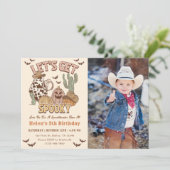 Invitation Soyons Éffrayants 5e anniversaire Western Party ph (Debout devant)