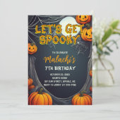 Invitation Soyons Éffrayants Anniversaire (Debout devant)