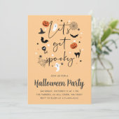 Invitation Soyons éffrayants citrouille du parti Halloween (Debout devant)