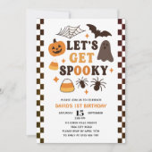 Invitation Soyons Éffrayants Halloween mignon anniversaire (Devant)