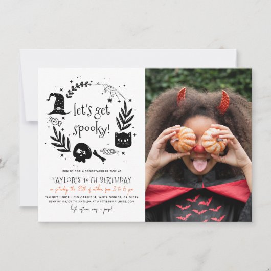 Invitation Soyons Éffrayants Halloween N'importe quel âge Pho (Devant)