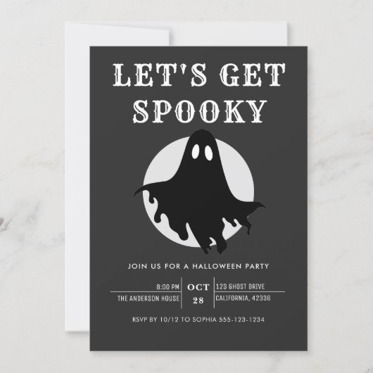Invitation Soyons Éffrayants Moderne Chic Halloween Party Inv (Devant)