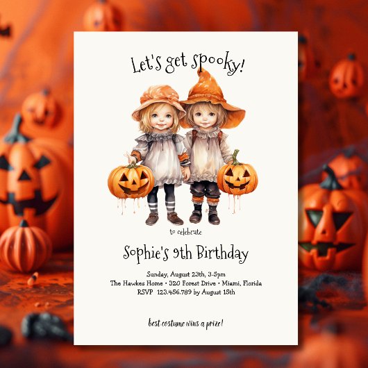 Invitation Soyons éffrayants ! Parti anniversaire de enfant S