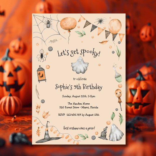 Invitation Soyons éffrayants ! Parti anniversaire de enfant S