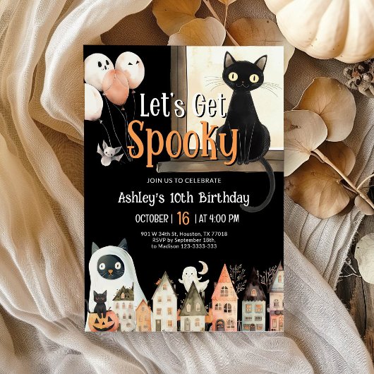 Invitation Soyons Éffrayants pour l'anniversaire d'Halloween