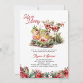 Invitation Soyons Joyeux Cocktails de Noël Wedding shower (Devant)