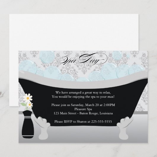 Invitation Spa (Devant / Derrière)
