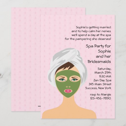 Invitation spa (Devant / Derrière)
