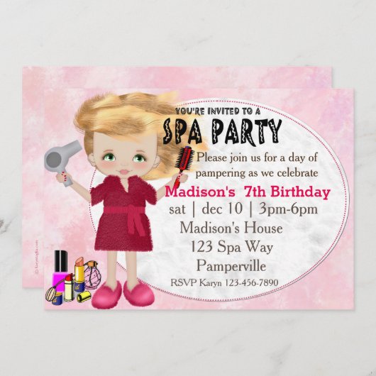 Invitation spa (Devant / Derrière)