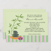 Invitation Spa à la douche nuptiale (Devant / Derrière)