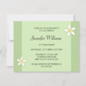 Invitation Spa à la fête d'anniversaire avec plumé (Dos)