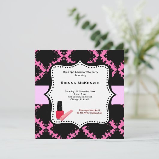 Invitation Spa Bachelorette (Debout devant)