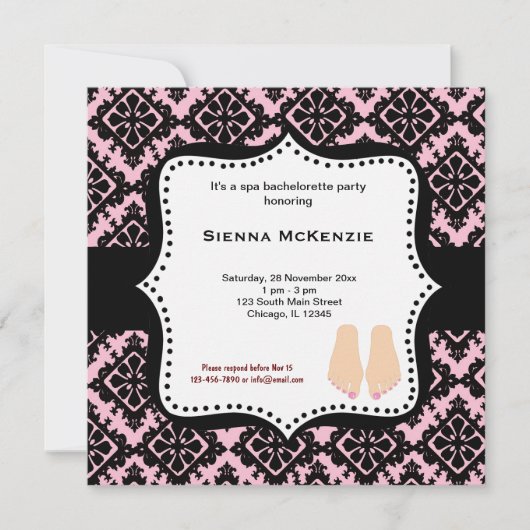 Invitation Spa Bachelorette (Devant)