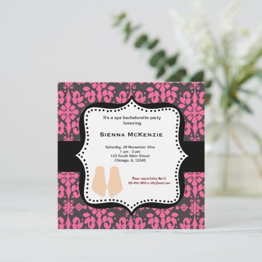 Invitation Spa Bachelorette (Debout devant)
