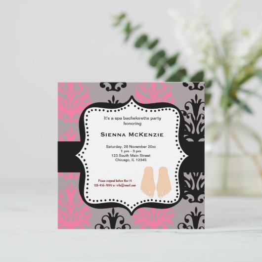 Invitation Spa Bachelorette (Debout devant)
