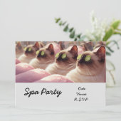 Invitation Spa Cat Party en traitement spa (Debout devant)