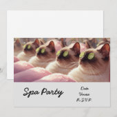 Invitation Spa Cat Party en traitement spa (Devant / Derrière)