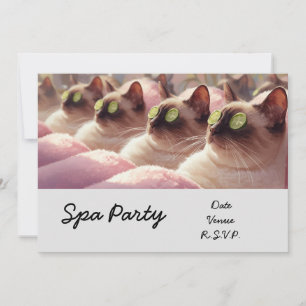 Invitation Spa Cat Party en traitement spa