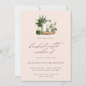 Invitation Spa d'aquarelle Bachelorette Week-end QR Code (Devant)