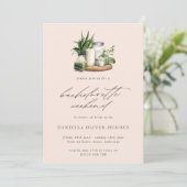 Invitation Spa d'aquarelle Bachelorette Week-end QR Code (Debout devant)