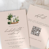 Invitation Spa d'aquarelle Bachelorette Week-end QR Code
