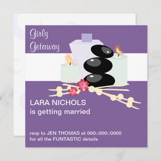 Invitation Spa Day (Devant / Derrière)