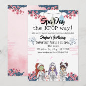 Invitation Spa Day the KPOP Way birthday (Devant / Derrière)