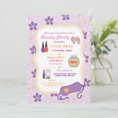 Invitation Spa de beauté Anniversaire fête Relax Pamper Face  (Debout devant)