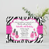 Invitation Spa de Black & White Zebra Girls (Debout devant)