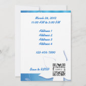Invitation Spa de bleu de modèle d'invitation (Dos)