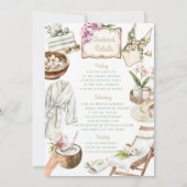 Invitation Spa de Bohême | Fin de semaine de bachelorette (Dos)