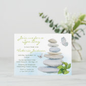 Invitation Spa de douche nuptiale Zen (Debout devant)