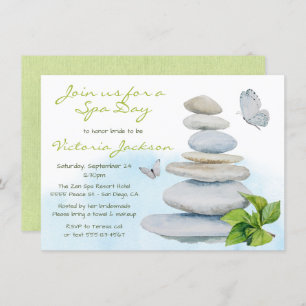 Invitation Spa de douche nuptiale Zen