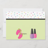 Invitation Spa de filles Polka Dot multicolores (Dos)