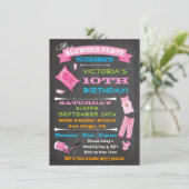 Invitation Spa de la fête du bois de Chalkboard (Debout devant)