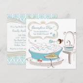 Invitation Spa de la Princesse Bride Shower de Mariée (Devant / Derrière)