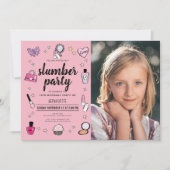 Invitation Spa de maquillage Stwood Party Rose Girl Photo Ann (Devant)