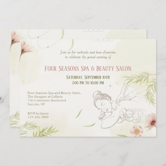 Invitation Spa et Beauté (Devant / Derrière)