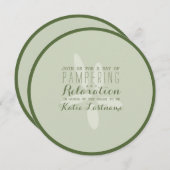 Invitation spa Fête des mariées Concombre (Devant / Derrière)