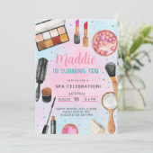 Invitation SPA fille anniversaire invitation, fête SPA. (Debout devant)