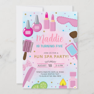 Invitation SPA fille fête d'anniversaire invitation, fête SPA