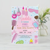 Invitation SPA fille fête d'anniversaire invitation, fête SPA (Debout devant)
