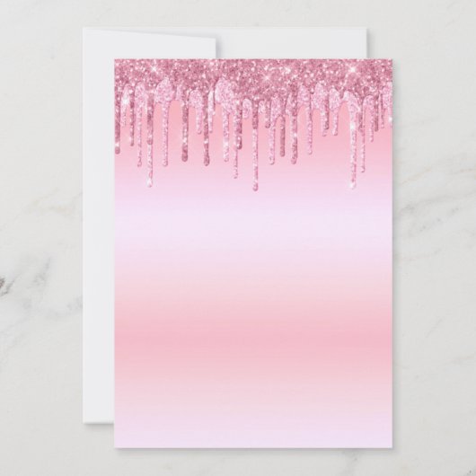 Invitation Spa Glitz & Glam Party Fille Anniversaire (Dos)