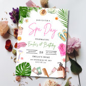 Invitation Spa Jour Anniversaire Invitation, Fête de Pamper F