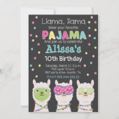Invitation Spa llama party, pyjama de lama (Devant)