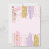 Invitation Spa Maquillage fête d'anniversaire Pink Glitz & Gl (Dos)